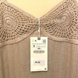 Zara knit dress. Taupe color. Size small
